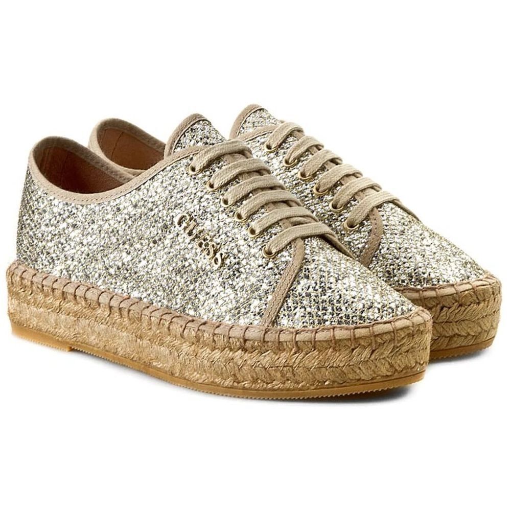 Guess gold sparkling Espadrille size 4.5/5. B69